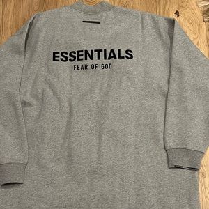 FEAR OF GOD ESSENTIALS RELAXED CREWNECK - DARK OATMEAL / XL